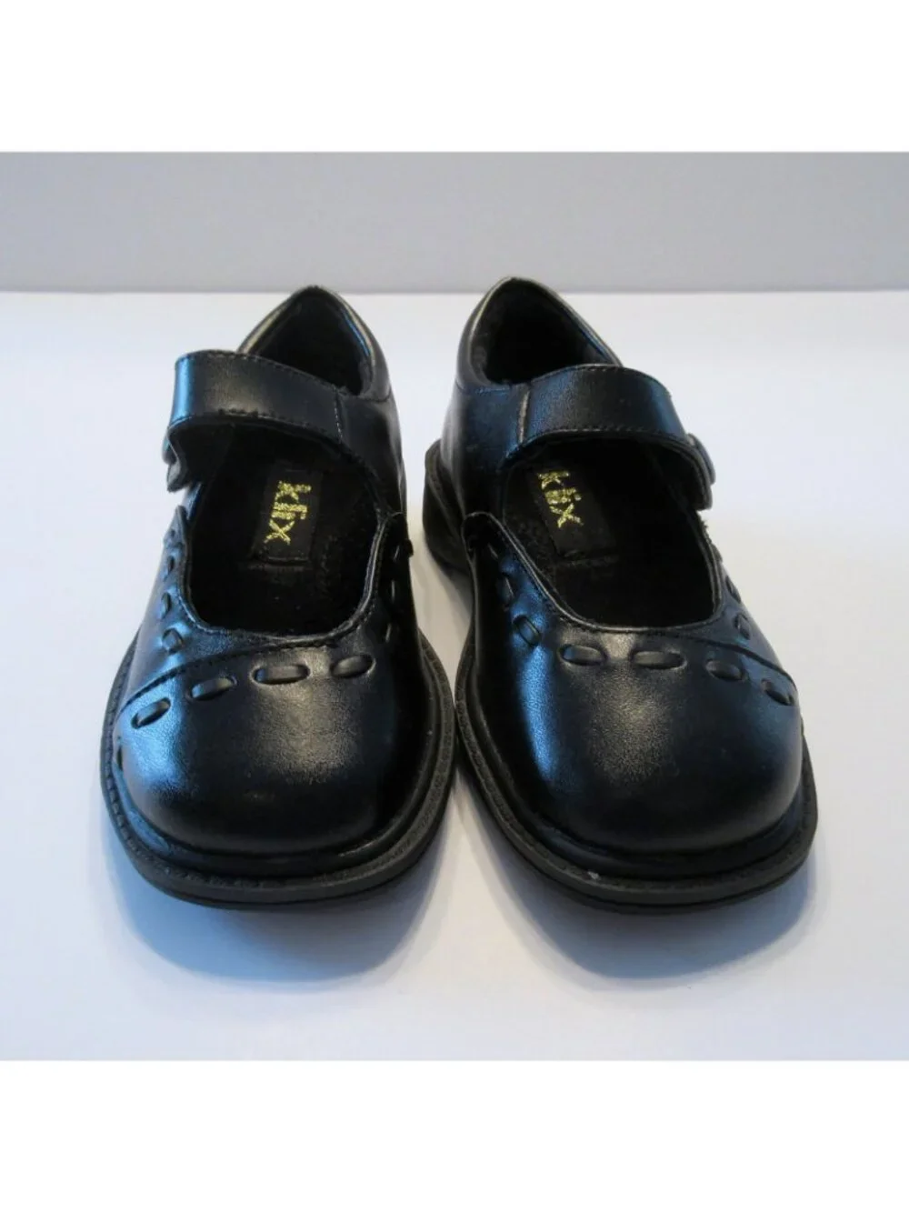 KLIX Black Leather Olenda Mary Janes School Shoes Girls Sz 8.5 M New